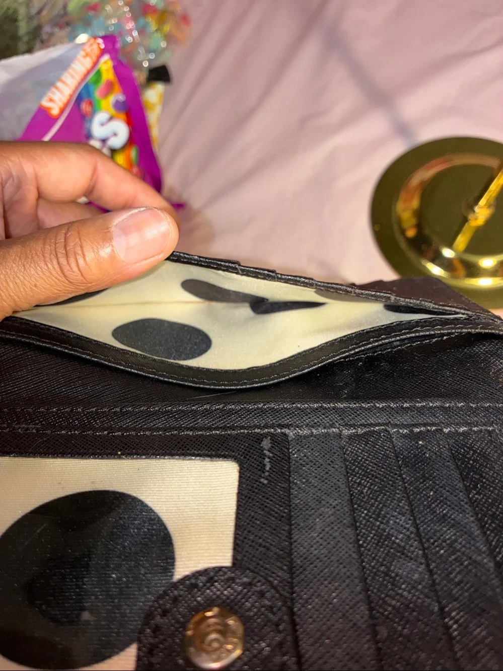 Kate Spade Black Saffiano Zip Around Wallet